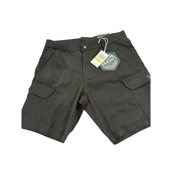 Blue rise Other - Blue Rise Men’s Black Cargo Shorts Size 30 NWT Stretch Casual Utility